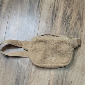 Victoria Secret PINK Tan Sherpa Belt Bag
